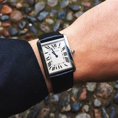 cartier tank solo style men|cartier tank solo on wrist.